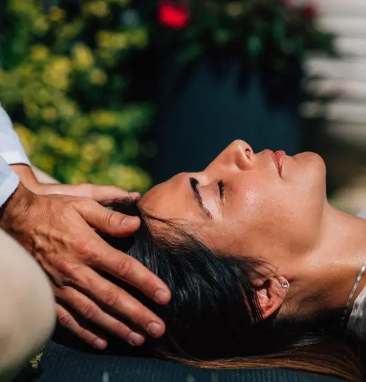 Head and shoulder massage therapy at Crown Thai Spa Mysore